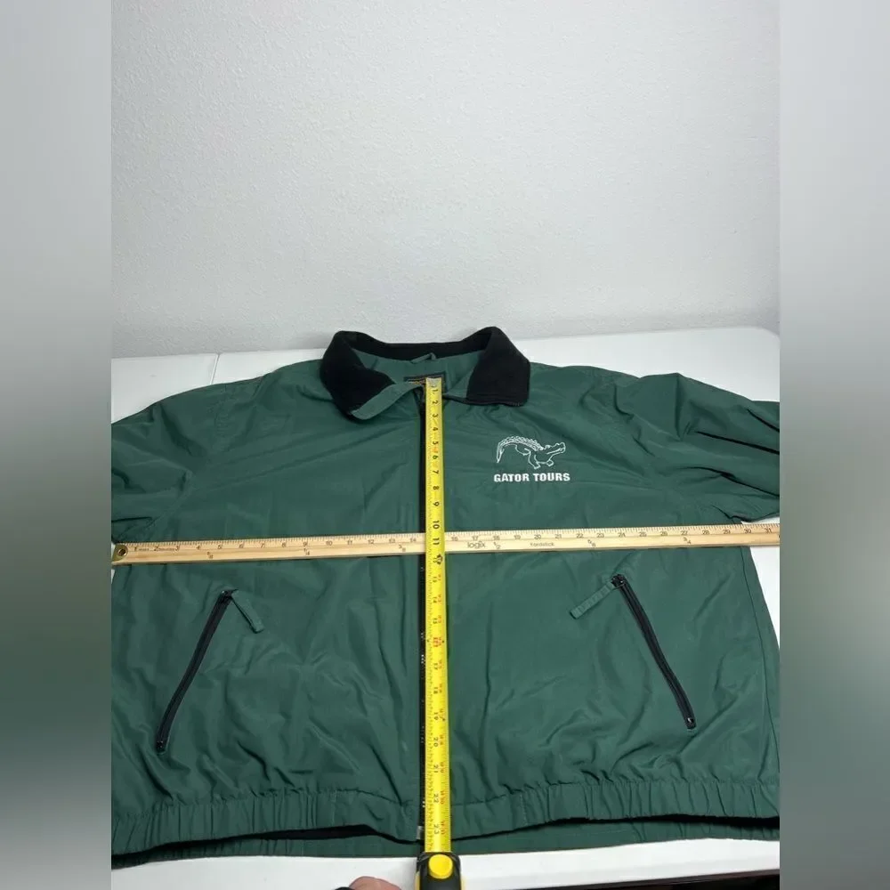 Woolrich Gator Tours Zip Up Hooded Windbreaker Jacket Men's 2XL Green